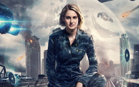 Allegiant (2016) - woman, actress, allegiant, shailene woodley, girl, divergent series, movie, fantasy