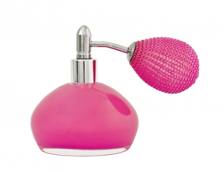 Perfume bottle - white, perfume, fragrance, pink, glass