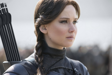 The Hunger Games: Mockingjay - Part 2 (2015) - mockingjay, girl, actress, katniss, black, fantasy, the hunger games, woman, movie, Jennifer Lawrence