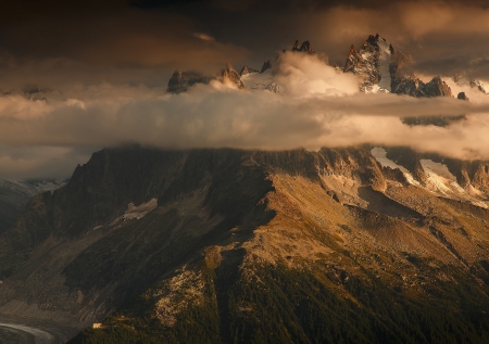 Mountain Range - clouds, range, nature, mountain, sky