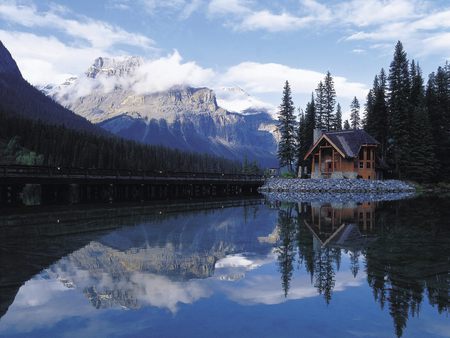 Lake reflections - lake, landscape, mountain