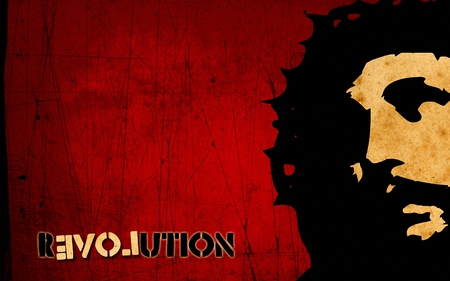 rEVOLution - abstract, black, red