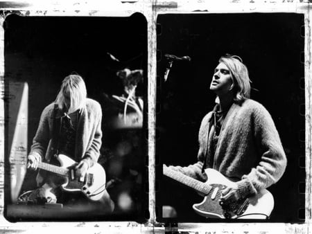 Kurt Cobain - guitar, music, singer, rock, grunge