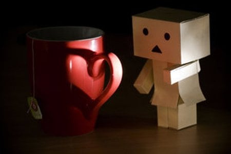 Danbo - coffee, red, box, love, sweet