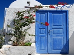 Blue door in the island