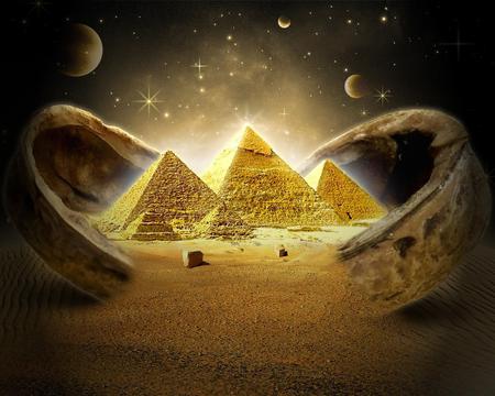 Egypt In The Space - peramids, fantasty