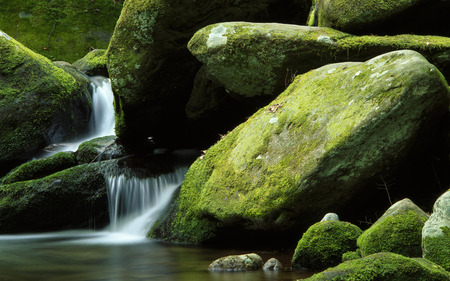 wonderful landscape - waterfalls, mountain