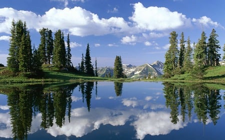 Lake reflections - lake, landscape