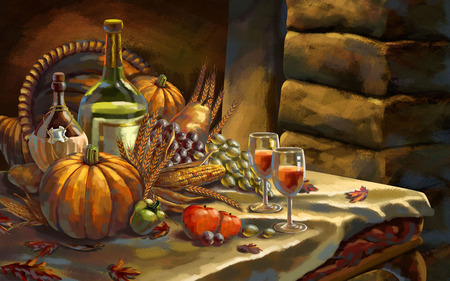 Happy Thanksgiving - thanksgiving, decoration, widescreen, wds