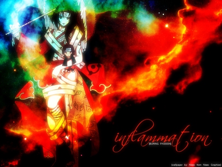 Kurnai's Inflammation  - itachi, anime girl, inflammation, kurenai, naruto, fires