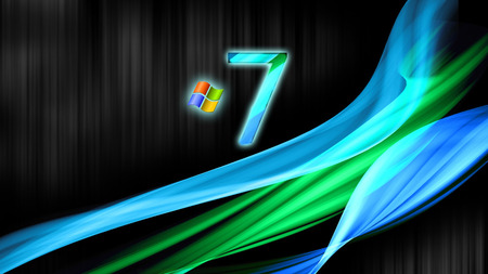 Seven...a lucky number - computer, colors, windows 7, abstract