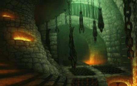 Dungeon - hanging people, diablo 3