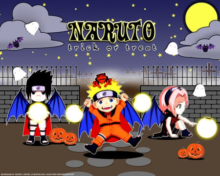 Naruto Halloween - ninja, sasuke, sakura, naruto, halloween