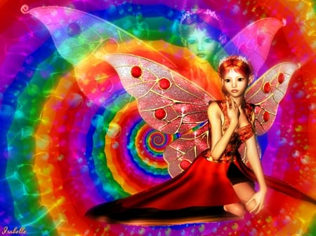 Aida ♥ - Fairy, Swirl, Colorful, Bubbles, Shadow, Fantasy, Aida