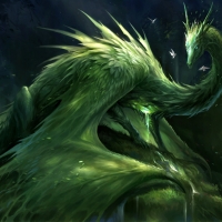 Green crystal dragon