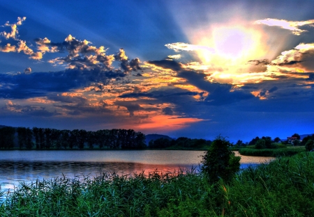 Sunset over the Lake