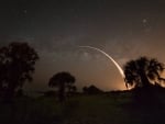 Falcon 9 and Milky Way