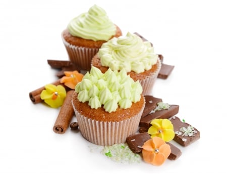 Sweet Cupcakes - cupcake, delicious, food, chocolate, dessert, sweet