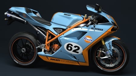 2008 Ducati - Ducati, racing, Super bike, 2008, auto, Gulf Racing Livery