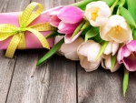 Tulips and gift