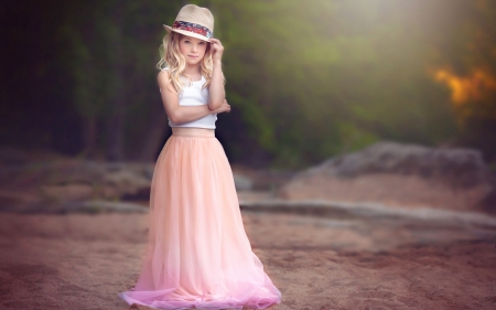 little girl - people, hair, belle, sightly, white, face, childhood, fair, little, bonny, adorable, child, wallpaper, pink, beautiful, sweet, nice, beauty, hat, photography, standing, pretty, baby, green, cute, kid, dainty, girl, lovely, pure, comely, desktopnexus, blonde