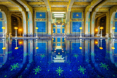 Deep Blue at the Roman Pool, California - water, stylish, lights, indoor