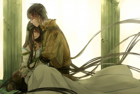 Princess Love - love, princess, art, sad, long hair, romance, knight, orginal