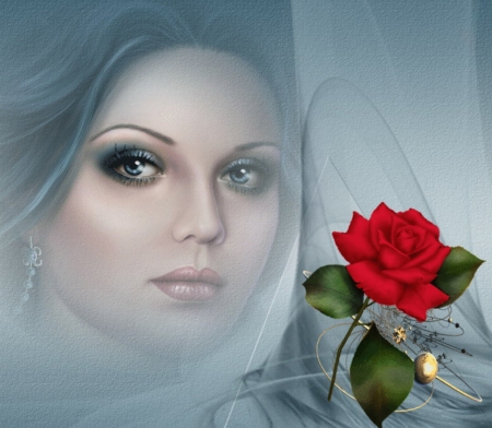 Softness Beauty - collages, softness beauty, eyes, rose, art