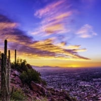 Sunset over Phoenix, Arizona