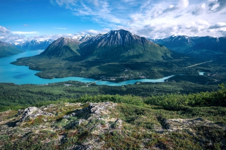 Cooper Landing, Alaska - clouds, landscape, mountains, sky