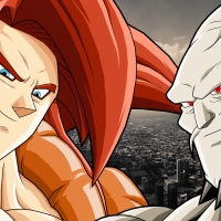 DBZ - Super Saiyan 4 Gogeta vs. Omega Shenron