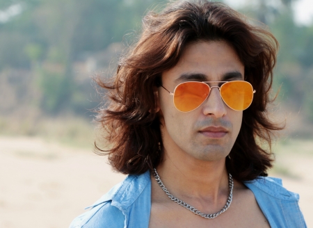 super handsome rajkumar patra in red sunglass