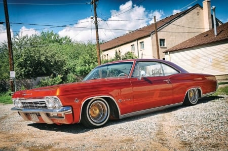 1965-Chevrolet-Impala - Orange, GM, Lowrider, Classic