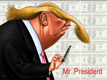 Mr. President - president, caricature, donald trump, election