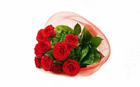 Red Roses bouquet - bouquet, flowers, roses, red