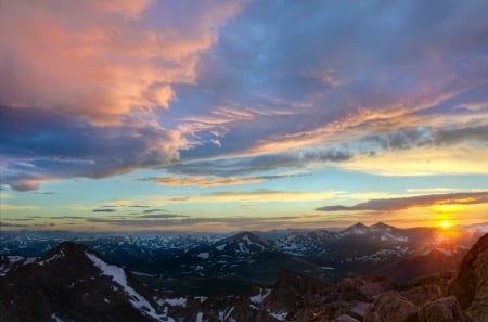 Colors of Colorado - clouds, landscape, sunset, sky