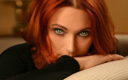 Redhead - pretty, redhead, model, girl, eyes