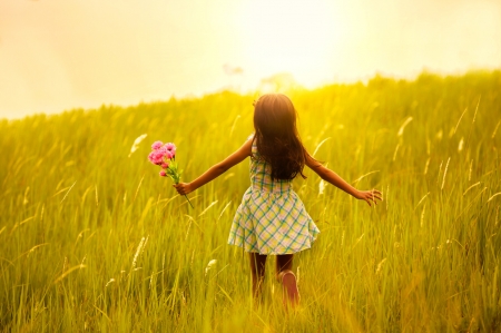 â™¥ - field, photography, girl, abstract