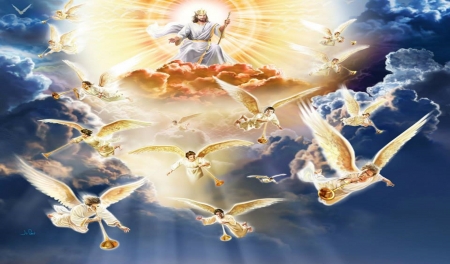 the king of kings - angels, heavenly, king, light