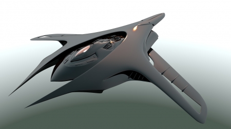 Future ship - spaceship, outer space, flying machine, Space