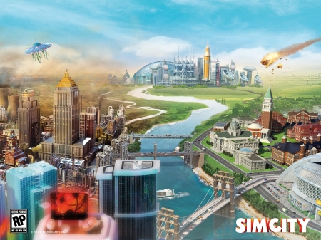 SimCity 2013 - SimCity 2013, game, simulation, city building, Electronic Arts, SimCity, 2013, The Sims, online, urban planning, massively multiplayer, gaming, Maxis, video game