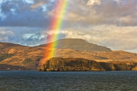 Rainbow - rainbow, mountains, nature, beautiful