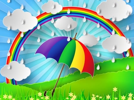 Rainbow season umbrella