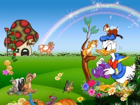 Cartoon - duck, children, cartoon, disney