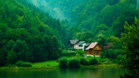 Perfect harmony - nature, house, landscape, harmony