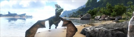 Ark Survival Evolved - Survival, Evolved, Video, Ark, Park, Jurassic, 1080p, Game, Monitor, Dual, Bronto