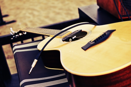 Acoustic Guitar - guitar, music, instrument, strings, audio