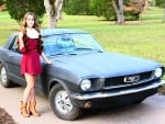 Rustic Cowgirl & 66 Mustang