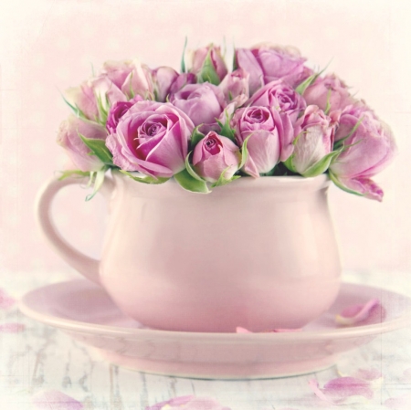 ♥ - abstract, flowers, pink, soft