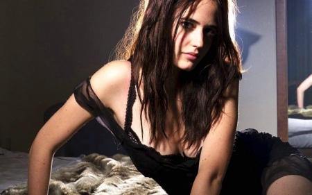 eva green - woman, green, eva, brunette